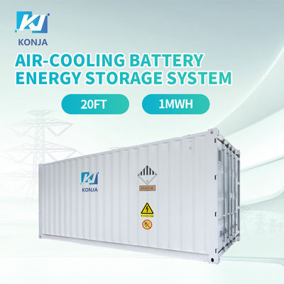 Хорошая цена. KonJa Воздушное охлаждение 20FT 768Vdc 1MWh глубокий цикл батарея Система хранения энергии 400Vac контейнер батарея онлайн