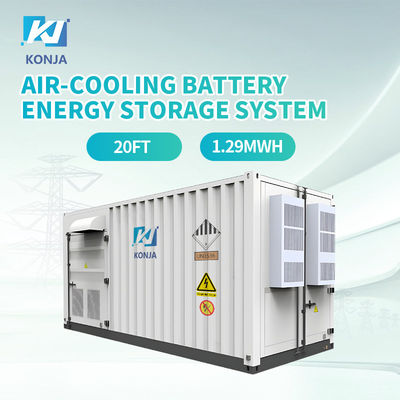 Хорошая цена. KonJa Воздушное охлаждение 20FT 768VDC 1,29MWh глубокий цикл батарея Система хранения энергии 400VAC контейнерная батарея онлайн